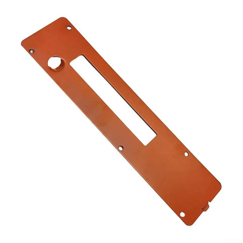 Replacement Dado Throat Plate Insert For R4513 10 Inch Table Saw Models With Precise Fit And Durable Construction Great For Carpentry And Woodworking Projects Plug And Play Ready To Install, showing full red insert with mounting holes