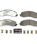 Ram Front Brake Pads 2019 To 2025 For 2500 3500 Beefed Up Carbon Fiber Ceramic Pads With Installation Hardware Z36 2223 Upgrade For Stronger Stops And Truck Tow Ready