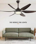 55 Inch Modern Ceiling Fan Light With Remote Acrylic Lampshade And Abs Blades Deliver Chill Airflow Plus Bright Led Illumination For Your Living Room Foyer Or Kitchen 220V Compatible Indoor Decor Upgrade Your Space With This Clean Nordic Style Ceiling above a green sofa in a modern living room.