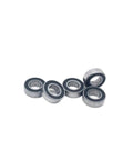 Groove Bearings 688-2RS Set Of 10 For Rail Linear Motion Systems, 3D Printer Parts And Industrial Automation Equipment, Pro Grade Smooth Rolling Support For Precise Motion, five sealed bearings on white