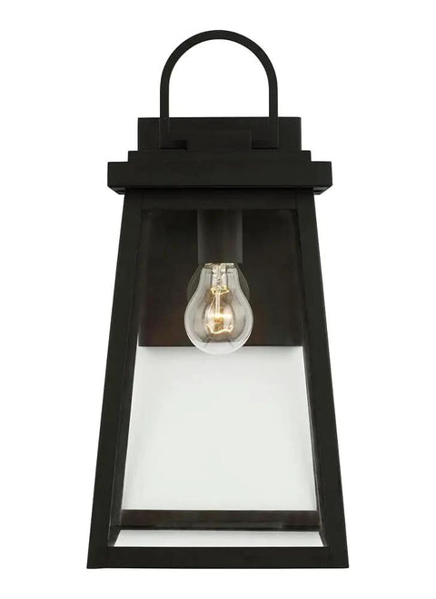 1-Light Outdoor Wall Lamp In Black, Founders Style Exterior Light Fixture For Home, weatherproof with A19 LED bulb support