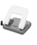 Two Hole Puncher For Paper And Crafts, Adjustable 3.15 Inch Hole Spacing, Skid Resistant Base, White Finish, front view