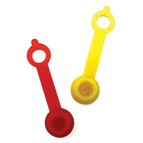 Grease Fitting Caps 50 Count Yellow Must Have For Any Mechanic Fits All Standard SAE And Metric Fittings with Red and Yellow Caps