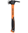 Go To Lineman 26 Ounce Claw Milled Hammer With Fiberglass Handle Heavy Duty For Utility Poles High Visibility Orange Milled Face
