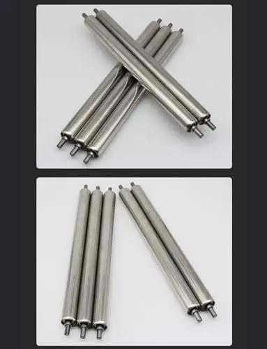 Badass Stainless Steel Conveyor Roller, Heavy Duty Non Powered Idler For Assembly Lines, set of five unpowered rollers.