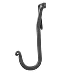 Heavy Duty Wrought Iron Coat Hook With A Distressed Bronze Look Hand Forged Wall Mount Rack Built Tough Rust Proof Construction side view of hook