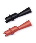 Black and red Insulated Alligator Clips For Multimeter With 2mm Probe Tips And Flexible Boots, Nickel Plated Safety Clips