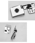 Glass Door Hinges 2 Pack For Cabinets And Closets Durable Wooden Cabinet Hardware with zinc alloy for easy install and deformation resistance