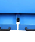 Open drawers of Built Damn Tough 61 By 23 Inch Metalworking Downdraft Table With Dual Motor Dust Collector Vacuum System.