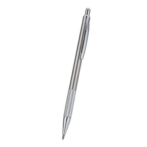 Top Shelf Diamond Tipped Engraving Pen For Glass And Metal With Killer Precision Scriber Tool Nifty Craft Marker For Diy Projects And Fine Lettering Works In Sleek Silver Finish with detailed grip.