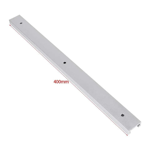 Aluminum T Slot Track 300mm for Woodworking Workbenches and Machines Straight Guide showing 400mm length