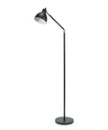 Go To Modern Adjustable Floor Lamp For Living Room Bedroom And Office Black Standing Lamp With Bronze Accents 54.5 Inches Tall Great Reading Light LED Bulb Not Included