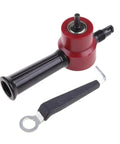 Double Head Metal Nibbler Cutter Saw Attachment For Drill Pro Grade Heavy Duty Metal Sheet Cutting Tool Red Color Easy Quick Cut