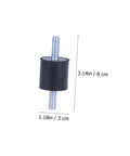 Five Pack Heavy Duty Rubber Vibration Isolators Cylindrical Mounts For Motors Generators Air Compressors Pumps And Equipment Noise Reduction Vibration Dampening Stability Enhancers For Industrial Machinery, black 8 cm mount
