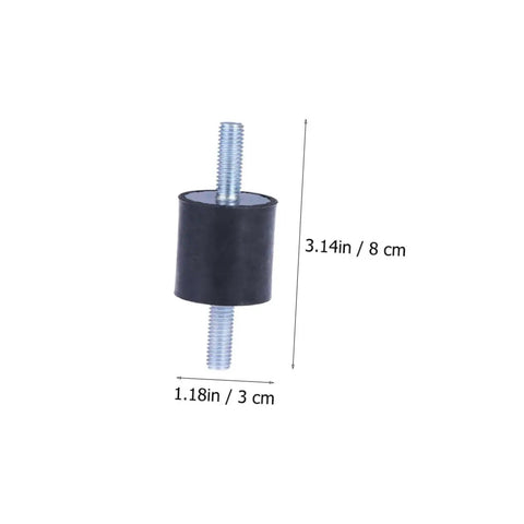 Five Pack Heavy Duty Rubber Vibration Isolators Cylindrical Mounts For Motors Generators Air Compressors Pumps And Equipment Noise Reduction Vibration Dampening Stability Enhancers For Industrial Machinery, black 8 cm mount