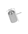Single stainless steel ball catch spring for closet doors and cabinets, smooth no snag operation, shown with measurements.
