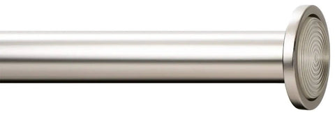 Heavy Duty Spring Tension Curtain Rod for Windows or Shower, Adjustable 54 to 90 Inches, 1 Inch Diameter, Satin Nickel Finish, close-up