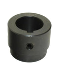 Heavy Duty Weld On Hub Adapter For W Series Sprockets And Pulleys with 1-1/8 inch bore and 1-5/8 inch OD, black metal.