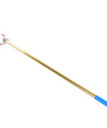 Heavy Duty Smoke Detector Removal Tool With 16 Foot Telescoping Pole, gold pole with a blue grip for high ceiling use.