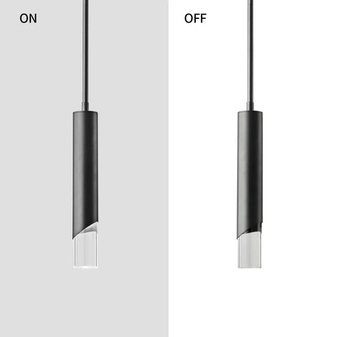 Black Mini Pendant Lights 2 Pack For Kitchen Island And Bedroom, Modern Industrial Ceiling Lighting with light on and off