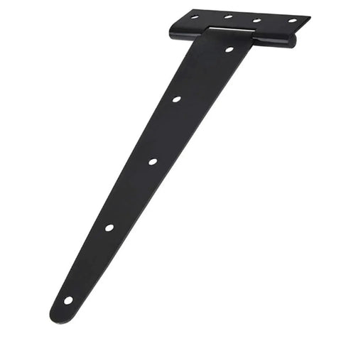 Badass Heavy Duty Iron Barn Door Hinges With Screws, 2 To 8 In Steel Pivot Plates For Wooden Gates And Sheds, Smooth Swing Built Tough hinge shown from the side.