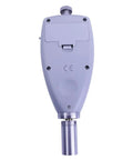 Pro Grade Surface Roughness Tester And Surface Profile Gauge With LCD Display 0 To 750 Microns Range For Shot Blasting Printing And Anti Corrosion Coating Durable Easy Readout Meter rear view with probe