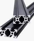 Four 39.4 Inch T Slot 2040 Aluminum Extrusion Profiles With Anodized Linear Rails European Standard Heavy Duty DIY Kit For 3D Printers CNC Machines And Laser Engraving Black.