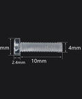 Hella Slick M4 X 10mm Clear Acrylic Plastic Screws Phillips Cross Head Fasteners, dimensions shown, ideal for PC build, 120 piece kit.
