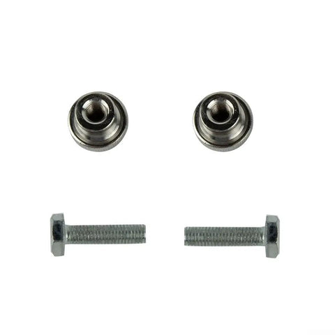 Close-up of bolts and nuts from Paintless Dent Repair Tool Kit With Golden Lifter For Car Body Sheet Metal Hail Damage Removal.