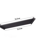 Eight Piece 45 Degree Pergola Brackets Heavy Duty Steel Connectors For 4x4 Posts Black Powder Coated side view with dimensions