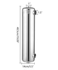 Heavy-Duty Stainless Steel Pool And Spa Heat Exchanger For Outdoors And Solar Heating, 200 kBtu, dimensions labeled