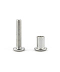Dual Thread Hanger Bolt for Furniture Assembly and Cabinet Repair Silver Finish Connector shown side by side