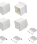 Rubber End Caps For Ladder Standoff And Stabilizer Replacement Fits AC78 And AC76-4 Pack, square white caps and metal fittings