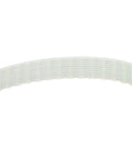 Transparent polyurethane mini lathe timing belt 90 teeth replacement for 7x12 7x14 7x10 0618 3B CJ18A close-up view.