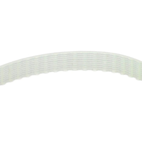 Transparent polyurethane mini lathe timing belt 90 teeth replacement for 7x12 7x14 7x10 0618 3B CJ18A close-up view.