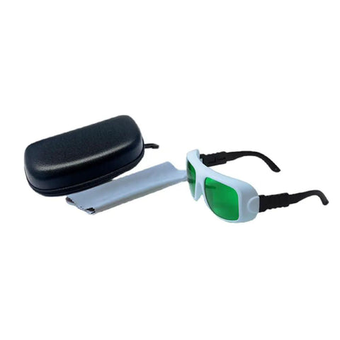 Heavy Duty Killer Red Laser Protective Glasses With OD6 Plus Optical Density For 620 To 700Nm Wavelengths And Ruby Laser Use clear lens safety frames and protective case.
