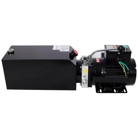 Heavy-Duty 220V AC Hydraulic Power Unit With 10 Quart Reservoir, single phase lift pump for auto shop equipment.