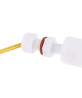 Close-up of Heavy Duty 50mm Floating Ball Switch Water Level Sensor For Pumps And Tanks Waterproof PVC Float Switch with yellow cable