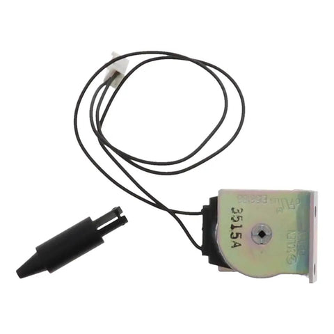 Refrigerator Solenoid Assembly WR62X10055 Replacement Part With 1 Year Warranty, Compatible With 1194707 And 203C6017G001, Plug And Play Setup For Home Kitchen Fridges In Stock Now, black wired metal refrigerator solenoid with connector