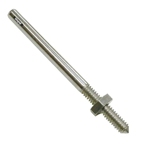 Mini Threaded Mandrel With W Nut Straight Thread Three Piece Set Nickel Plated Steel Pro Grade Durable For Flexible Shaft Rotary Tools