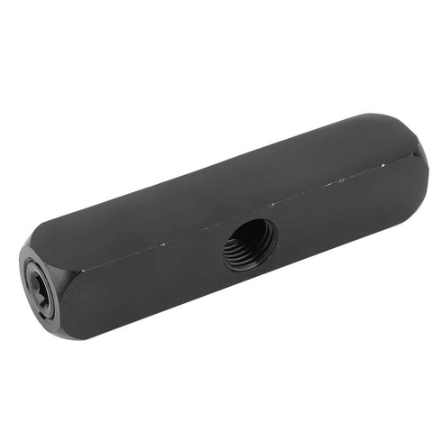 Black Three Way Air Hose Inline Manifold Block Splitter One Quarter Inch Aluminum For Pneumatic Tools And Compressors
