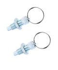 Heavy Duty Galvanized Carbon Steel Indexing Plunger With Pull Ring Lock Pin, two-pack for assembly line securing.