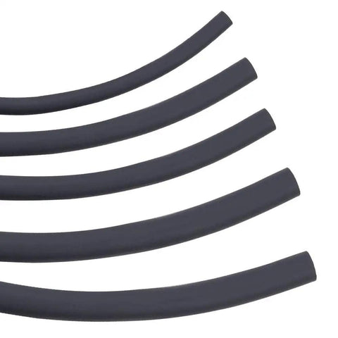 Five black hoses from Gas Line Hose Kit With Five Size Set And Forty Clamps No Fuss Tough As Nails NBR Fuel Tubing For Cars ATVs Lawn Mowers