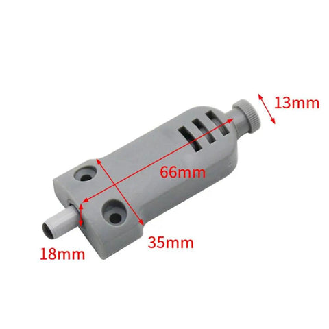 Heavy Duty Cabinet And Drawer Soft Close Buffer Pretty Slick Abs Plastic Damper in gray, measuring 66mm x 35mm x 13mm.