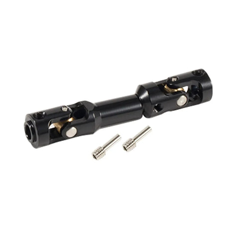 Stainless Steel Front And Rear Driveshafts For 1/10 Scale RC Crawlers, 68 To 229mm Adjustable, Cut To Length, Two Piece Set, Heavy Duty Shaft Kit For Capra GSPEED Element LCG Rigs And DIY Scalers, black RC driveshaft with two pins