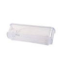 Transparent Refrigerator Door Bin Replacement OEM Part for Easy Install and No Tools Needed Durable Shelf Bin, front view.