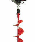 Red Earth Auger Combo 43cc 2 Cycle Gas Engine With 8 Inch Auger Bit One Man Post Hole Digger with foam grip handles