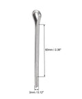 Durable 3mm Split Cotter Pin 60mm Carbon Steel Zinc Plated Two Prongs Fastener Clip With Key For Tight Secure Hold Heavy Duty Built To Last