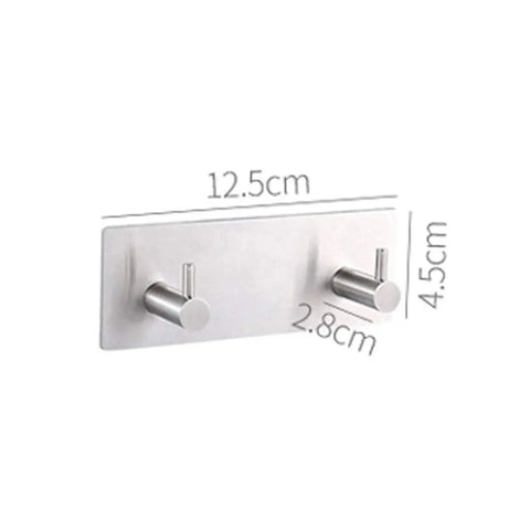 Heavy Duty Adhesive Wall Hooks That Are A Total Game Changer For Bathroom And Kitchen Organization Rust Proof Metal Hangers, 12.5x4.5cm, steel.