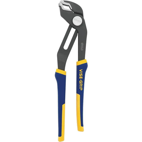 Vise-Grip Locking Pliers V-Jaw 12-Inch With Quick Adjust Button ProTouch Grips shown in blue finish with open jaw